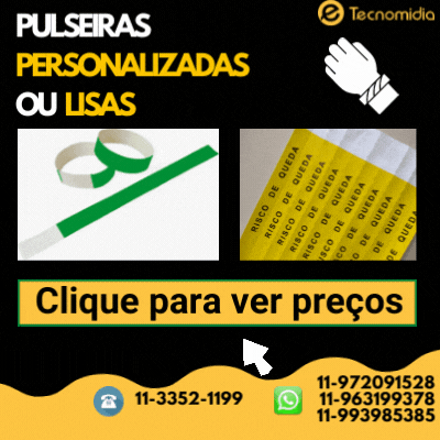 Pulseiras de identificao, diversas cores, veja preos!!!